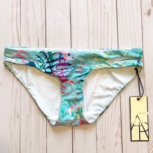 Aerin Rose Cut Out Floral Luxe Bikini Bottom